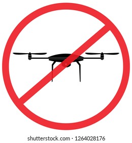 No Drone. Not Allowed Sign, warning symbol, road symbol sign and traffic symbol design concept, vector illustration.
