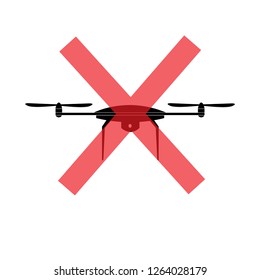 No Drone. Not Allowed Sign, warning symbol, road symbol sign and traffic symbol design concept, vector illustration.