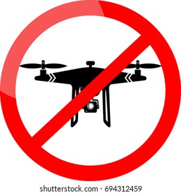 no drone, prohibited sign