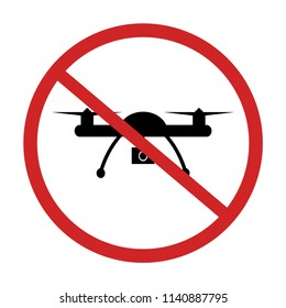 No drone sign isolated on white background icon design vector