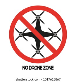 No drone sign on white background. Vector illustration.