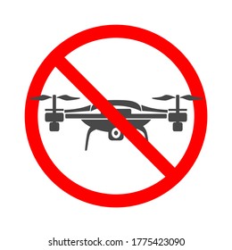 No Drone Sign Vector Icon Illustration Symbol