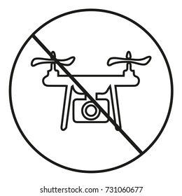 No drone vector sign icon