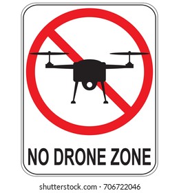 No drone zone. No fly zone. Sign. For anyone to use.