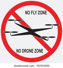 No drone zone. No fly zone. Sign. For anyone to use.