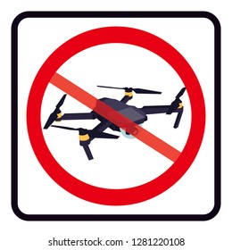 No Drone Zone Icon - Vector