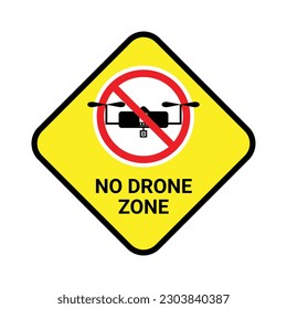 No drone zone sign. No drones icon vector