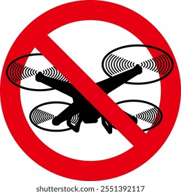 No drone zone sign isolated on white background