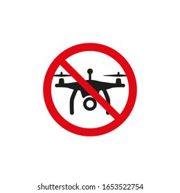 No drone zone sign on white background.
