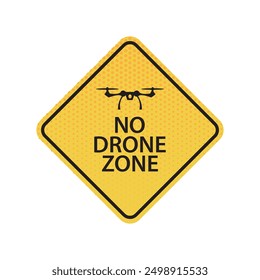 no drone zone text information sign