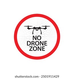 no drone zone text information sign