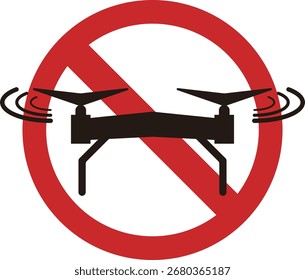 Nenhum drones proibiu ícone, sinal e cartaz ilustração"