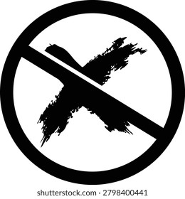 No drones prohibited sign, black and white symbol