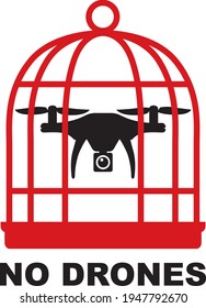 No drones sign.No drones icon vector.