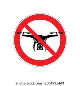 No Drones Zone sign, Drone logo template vector icon. photography drone vector. quadcopter vector icon