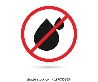 no drop isolated icon on White Background