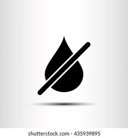 No drop sign icon vector illustration eps10