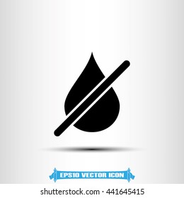 No drop sign icon vector illustration eps10