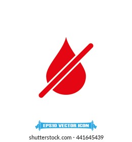 No drop sign icon vector illustration eps10
