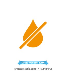 No drop sign icon vector illustration eps10