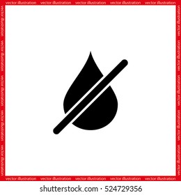 No drop sign icon vector illustration eps10