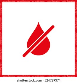 No drop sign icon vector illustration eps10