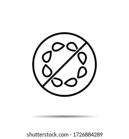 No drops, water icon. Simple thin line, outline vector of water ban, prohibition, embargo, interdict, forbiddance icons for ui and ux, website or mobile application