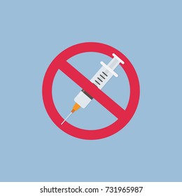 No drug. Prohibiting using use drugs sign