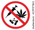 no drugs sign