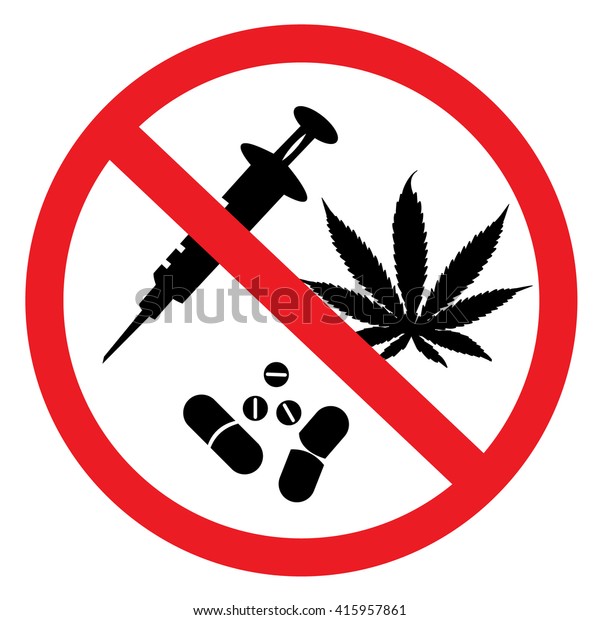 No Drugs Allowed Stock Vector (Royalty Free) 415957861