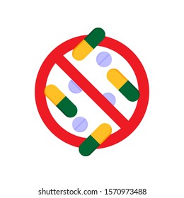 No Drugs Icon : Healthcare Theme, Infographics and Other Graphic Related Assets.