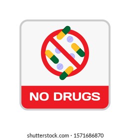 No Drugs Icon : Healthcare Theme, Infographics and Other Graphic Related Assets.