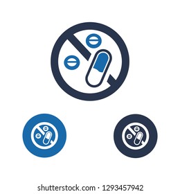 No Drugs Icon - Vector