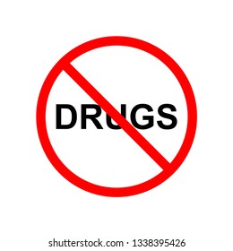 No Drugs Icon Vector