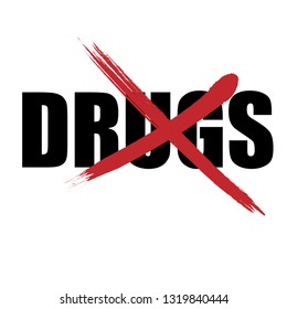 No Drugs Sign Stock Vector (Royalty Free) 1319840444 | Shutterstock