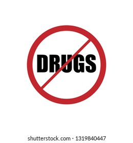 No Drugs Sign Stock Vector (Royalty Free) 1319840447 | Shutterstock