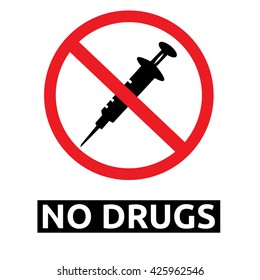 No drugs sign