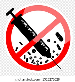 no drugs, sign vector