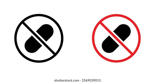 No drugs sign vector graphic pack