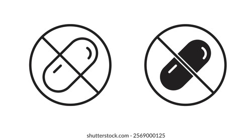 No drugs sign vector set vector graphics designs