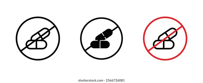 No drugs signs vector collection pack