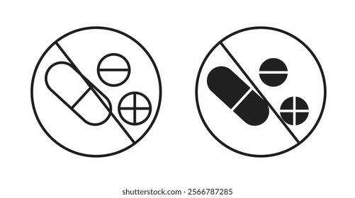 No drugs signs vector illustration pack