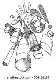 no drugs,  sketch