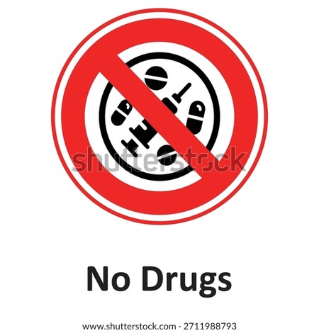 No Drugs Vector icon which can easily modify or edit

