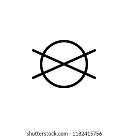 no dry clean icon. Element of laundry icon for mobile concept and web apps. Thin line no dry clean icon can be used for web and mobile