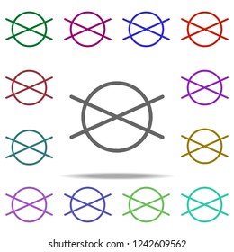 no dry clean icon. Elements of laundry in multi color style icons. Simple icon for websites, web design, mobile app, info graphics