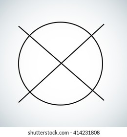 No dry clean, prohibited, not allowed vector icon, sign, symbol
