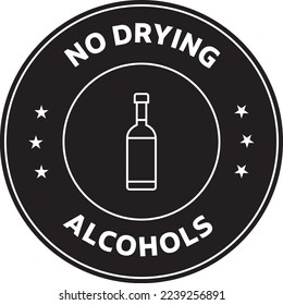 Ilustración del icono vectorial sin Alcoholes de secado