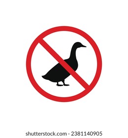 No duck icon sign symbol isolated on white background