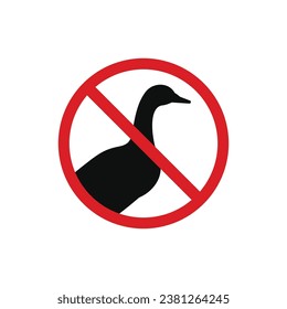 No duck icon sign symbol isolated on white background